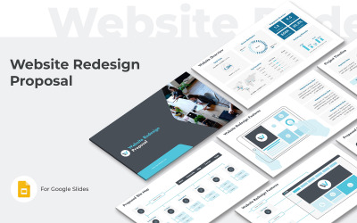 Förslag om design av webbplatsen Google Slides presentationsmall