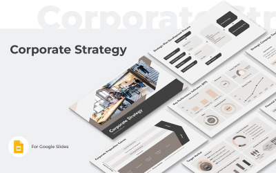 Modelo de apresentação do Google Slides de estratégia corporativa