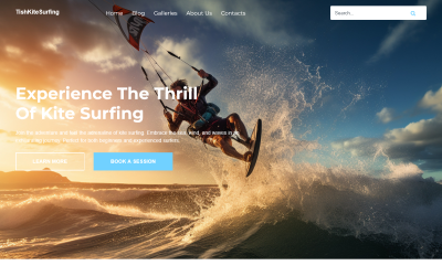 TishKitesurfing – motyw WordPress dotyczący kitesurfingu