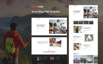 Gateway - Modèle PSD de blog de voyage
