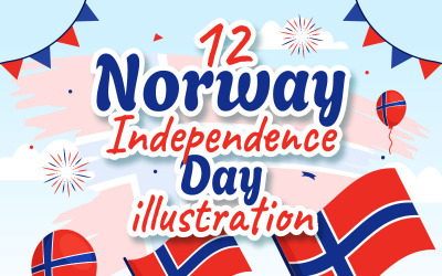 12 Norge självständighetsdagen Illustration