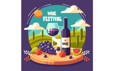 Иллюстрация Национального дня вина и напитков