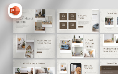 Minimalistický Home Decor PowerPoint šablony