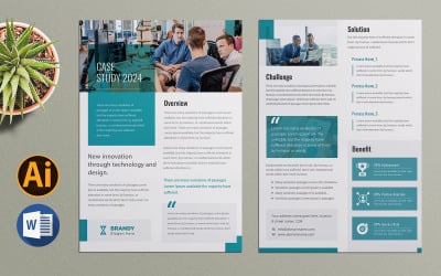 Modern esettanulmány szórólapsablon – Esettanulmány