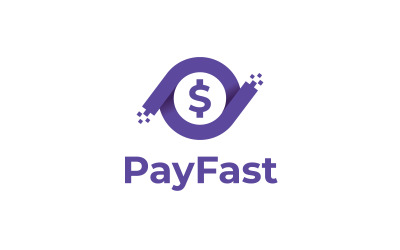 Snel geld betalen digitaal logo sjabloon