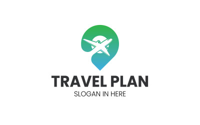 Travel Plane logotyp Templete