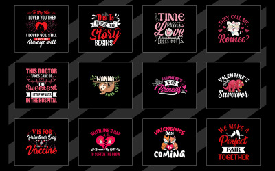 Valentijnsdag T-shirt ontwerpbundel