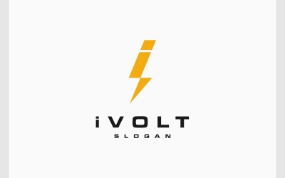 Buchstabe I, einfaches Logo für elektrische Volt