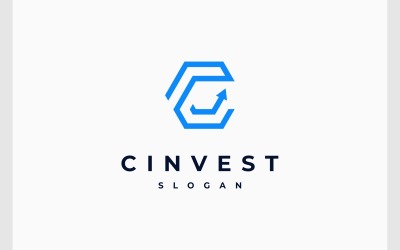 C harfi başarı logosunu yukarı ok