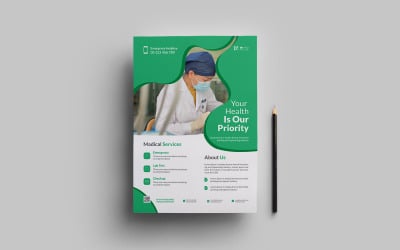 Healthcare and medical flyer template design