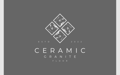 Keramik-Granit-Textur-Stein-Logo