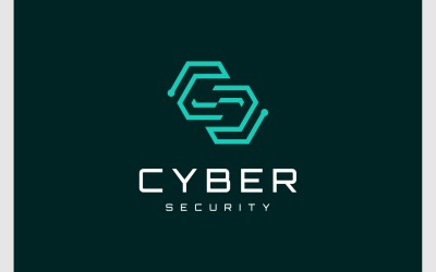 Letter CS SC Circuit Technology Logo