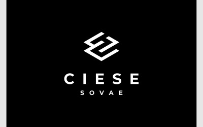 Lettre CS SC Logo monogramme géométrique