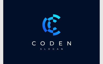 Logotipo de tecnología de transmisión de letra C