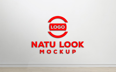 Maquette de logo | logo mural Maquette | maquette de mur intérieur | maquette de logo mural blanc