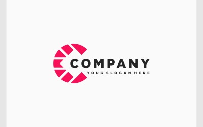 Nowoczesne geometryczne logo litery C