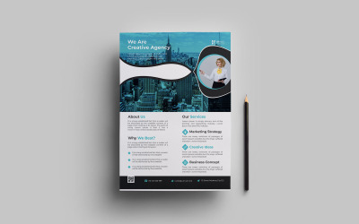 Creative business flyer or poster design template
