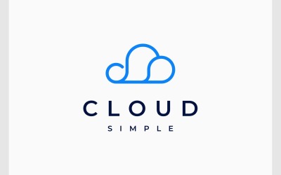 Egyszerű Cloud Hosting Computing logó