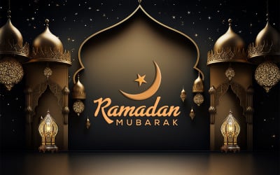 Zaproszenie na Ramadan | Projekt banera Ramadan | pozdrowienia z festiwalu islamskiego