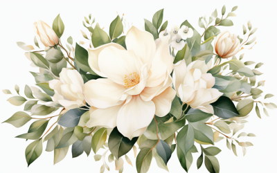 Akvarell blombuketter, illustration bakgrund 369