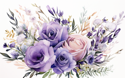 Akvarell blombuketter, illustration bakgrund 382