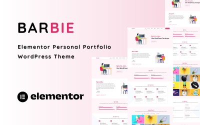 Barbie - Tema WordPress de uma página de portfólio pessoal
