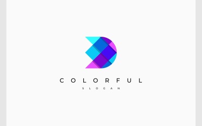 Letter D kleurrijk modern logo
