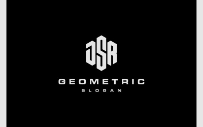 Letter DSR Hexagon Geometric Logo