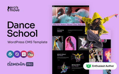 Prosmove — многофункциональная тема WordPress Elementor для школы и студии танцев
