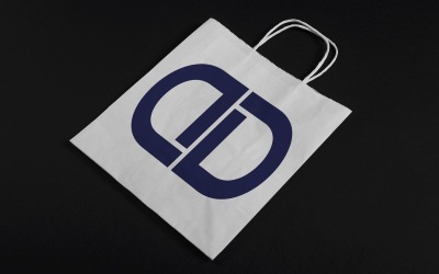 Monogram D + D list Logo szablon projektu