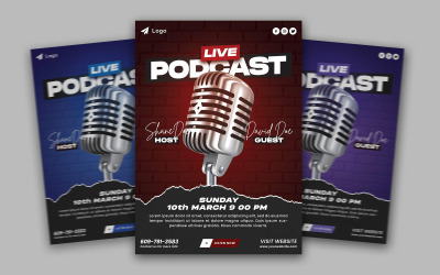 Podcast Talk Show Flyer Template