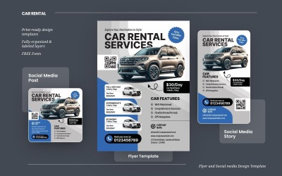 Autoverhuur of autoverhuursjablonen