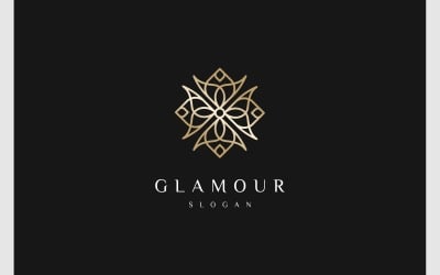 Blumenrahmen-Luxusdekorationslogo