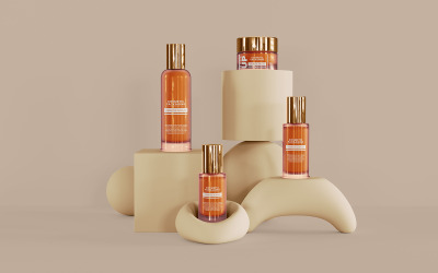 Cosmetische weergave mockup sjabloon