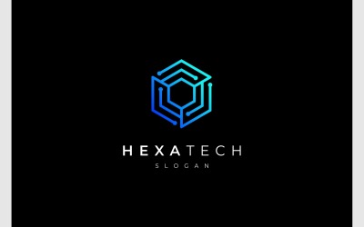 Logo della tecnologia del circuito esagonale