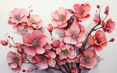 Akvarell blombuketter, illustration bakgrund 594