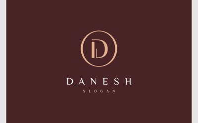 Buchstabe D elegantes minimalistisches Logo