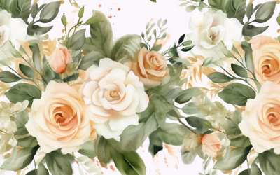 Mazzi di fiori ad acquerello, sfondo dell&amp;#39;illustrazione 526