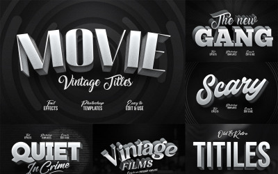 Alte Filmtitel – Photoshop-Vorlagen
