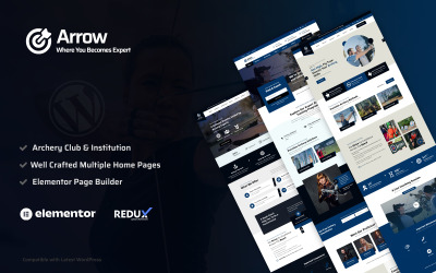 Arrow — WordPress тема для клуба стрельбы из лука и школы подготовки
