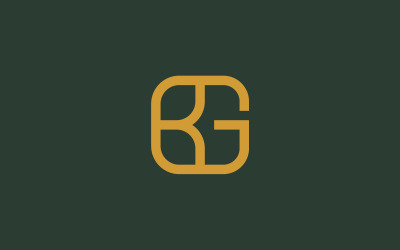 BG harfi minimal logo tasarım şablonu