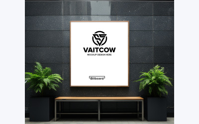 Bus stop billboard mockup psd, Billboard mockup display outdoor