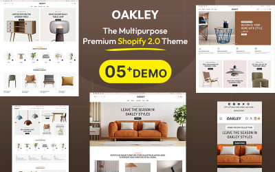 Oakley - Tema responsivo multiuso do Shopify 2.0 para móveis domésticos modernos e decoração de interiores
