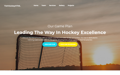 TishHockeyHTML - HTML šablona hokejového klubu