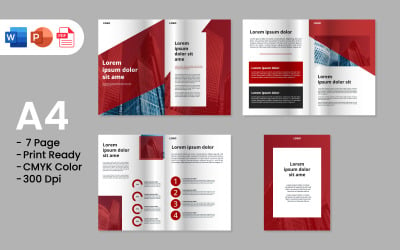 Современный дизайн шаблона двойной брошюры