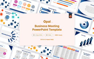 Opal - Affärsmöte PowerPoint-presentationsmallar