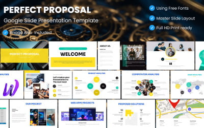 Plantilla de presentación de diapositivas de Google de propuesta perfecta