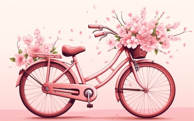 Cycle with Pink Balloon Decorated for Valentine day 23