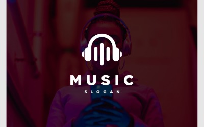 Fejhallgató Zene Hang Audio Logo