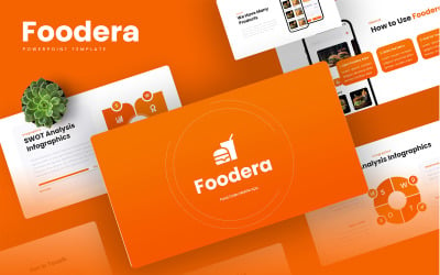 Foodera – Food Delivery Mobile App &amp;amp; SAAS PowerPoint Template